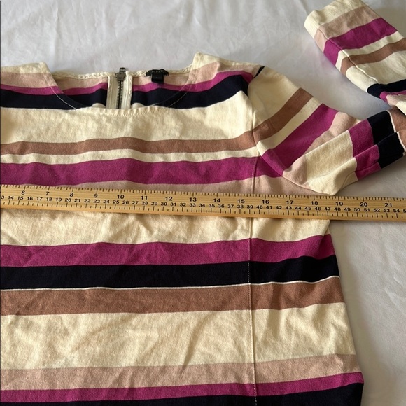 J. Crew Striped Top in Pink, Cream, and Brown - Picture 3 of 12